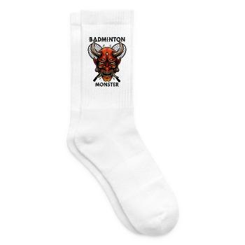 Badminton Monster Graphic - Tennissocken - Weiß - Rechts