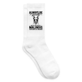 Malinois Spruch Hunde Lustiges Malinois Geschenk - Tennissocken - Weiß - Rechts