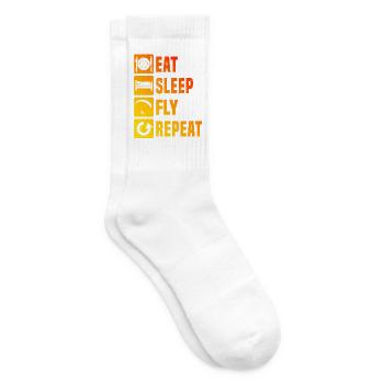 Gleitschirmfliegen Geschenkidee für ein Paraglider - Tennissocken - Weiß - Rechts