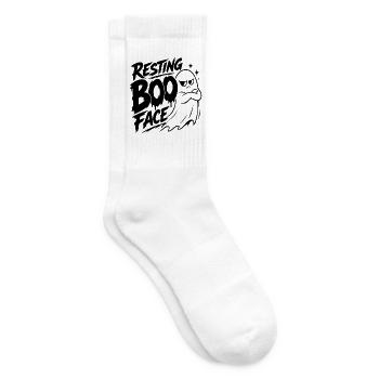 Resting Boo Face - Tennissocken - Weiß - Rechts