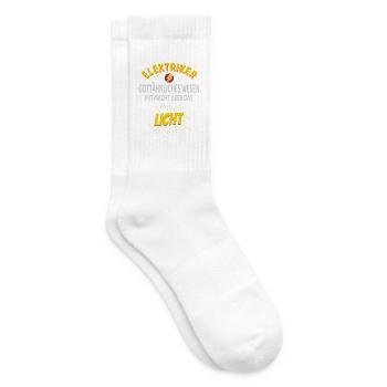 Elektriker – Göttähnliches Wesen mit Macht - Tennissocken - Weiß - Rechts