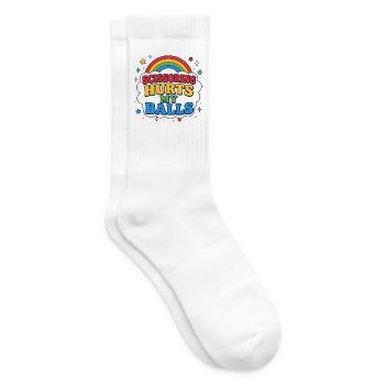 Scissoring tut meinen Eiern weh - Tennissocken - Weiß - Rechts