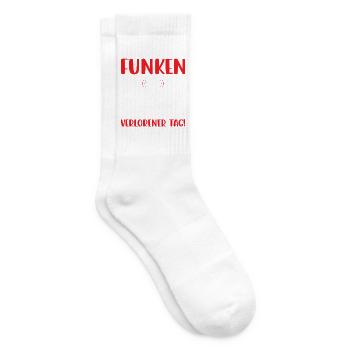 Amateurfunk Geschenke für Funker Funkamateur - Tennissocken - Weiß - Rechts