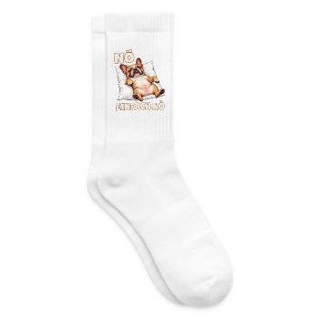 Nö Einfach Nö Französische Bulldogge Schlafen - Tennissocken - Weiß - Rechts