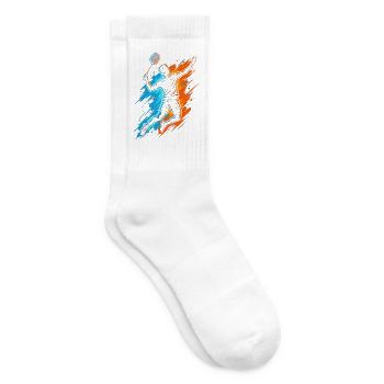Federball Badmintonspieler Herren Badminton Kinder - Tennissocken - Weiß - Rechts