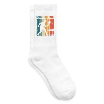 Retro Ping-Pong-Spieler Für Tischtennis-Champions - Tennissocken - Weiß - Rechts