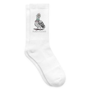 Taubenflüsterer Lustige Taube Stadttaube Brieftaub - Tennissocken - Weiß - Rechts
