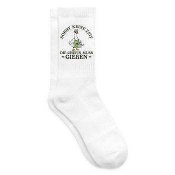 Gärtnerin Gans Die Chefin muss Gießen - Tennissocken - Weiß - Rechts