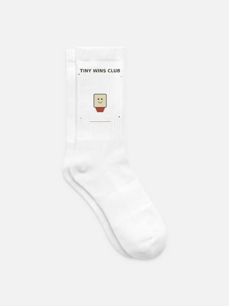 Kleiner Würfelfreund – Tiny Wins Club - Tennissocken - Weiß