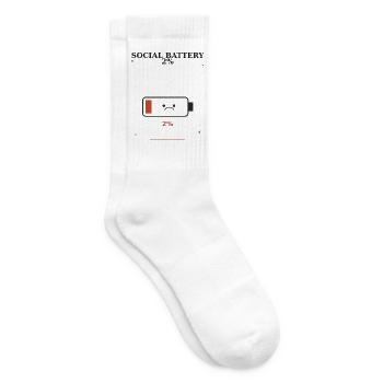 Sozialer Akku 2% - Tennissocken - Weiß - Rechts