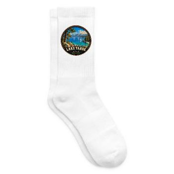 Lake Tahoe Kalifornien Nevada Natur Urlaub Vintage - Tennissocken - Weiß - Rechts