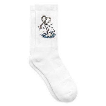 Bootsurlaub Nautik Design für Bootliebhaber - Tennissocken - Weiß - Rechts