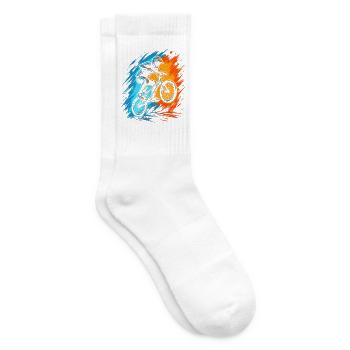 BMX Fahrrad Bike Herren Kinder BMX - Tennissocken - Weiß - Rechts