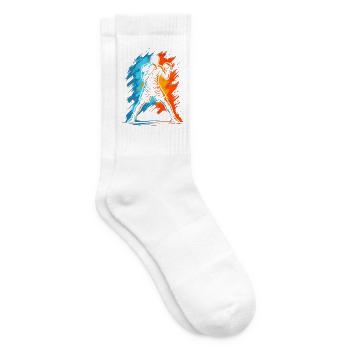 Boxen Boxer Männer Jungen Kinder Box - Tennissocken - Weiß - Rechts