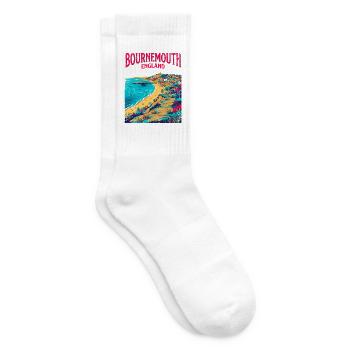 City Vintage Bournemouth England Coastal Travel - Tennissocken - Weiß - Rechts