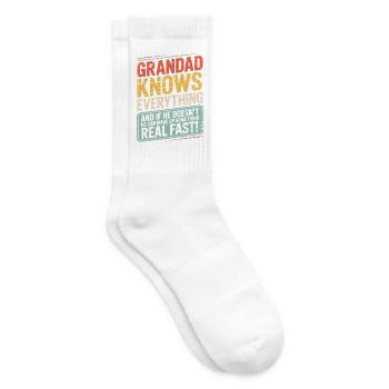 Opa weiß alles Vatertagsgeschenk-Idee - Tennissocken - Weiß - Rechts