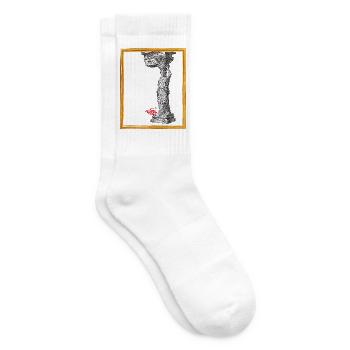 Antike Säule im Kriss Kross Tagging - Tennissocken - Weiß - Rechts