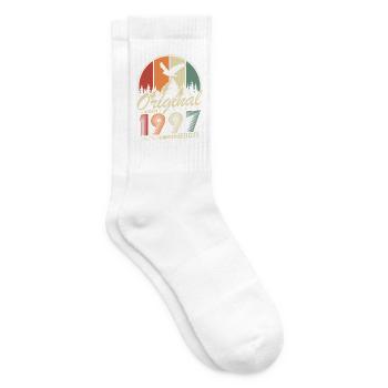 Original 1997 Jahrgang Vintage Geburtstag Retro - Tennissocken - Weiß - Rechts