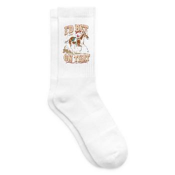 Ich wette darauf: Pferderennen - Tennissocken - Weiß - Rechts