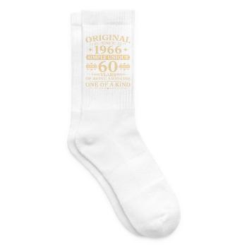 Original since 1966 Unique 60th Birthday - Tennissocken - Weiß - Rechts