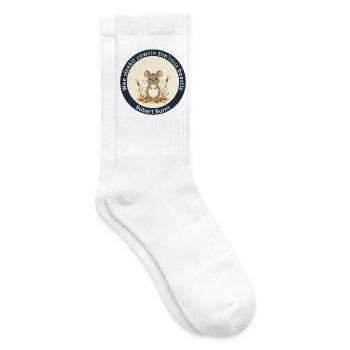 Wee Sleekit Cowrin Tim'rous Beastie Maus-Emblem - Tennissocken - Weiß - Rechts