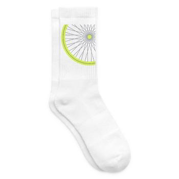 Fahrrad Reifen - Tennissocken - Weiß - Rechts