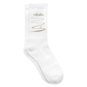 Fahrrad_auf_Kurven_in_die_Berge - Tennissocken - Weiß - Rechts