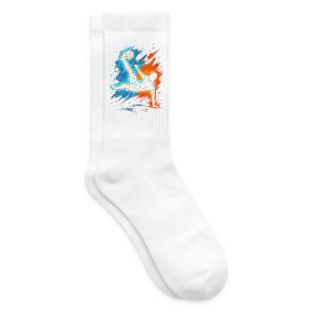Fußballer Fußballspieler Jungen Herren Fußball - Tennissocken - Weiß - Rechts
