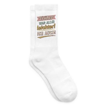 Früher war alles leichter ich auch lustige Sprüche - Tennissocken - Weiß - Rechts