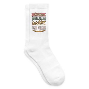 Früher war alles leichter ich auch lustige Sprüche - Tennissocken - Weiß - Rechts