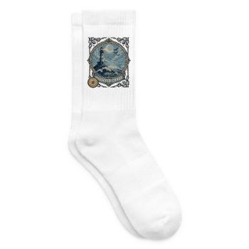 Haunted Coast Leuchtturm Küste - Tennissocken - Weiß - Rechts