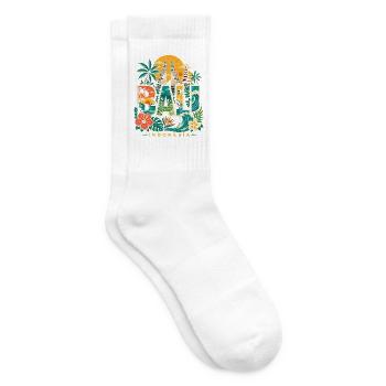 Bali Tropeninsel Postkarten Design - Tennissocken - Weiß - Rechts