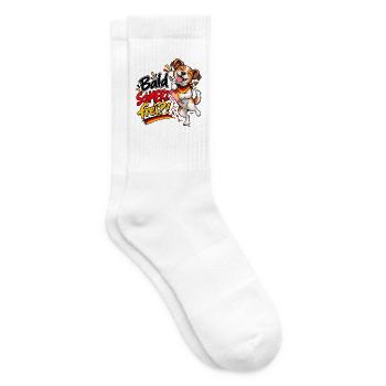 Bald SchMERZ frei?! Gegen Merz  - Tennissocken - Weiß - Rechts