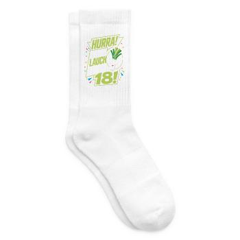 Hurra der Lauch wird 18 Jahre - Tennissocken - Weiß - Rechts
