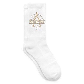 Frau mit Plan - Ingenieurin mit Stil - Tennissocken - Weiß - Rechts