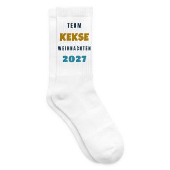 Team Kekse Weihnachten 2027 Plätzchen Backen - Tennissocken - Weiß - Rechts