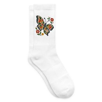 Schmetterlinge Schöner Schmetterling - Tennissocken - Weiß - Rechts