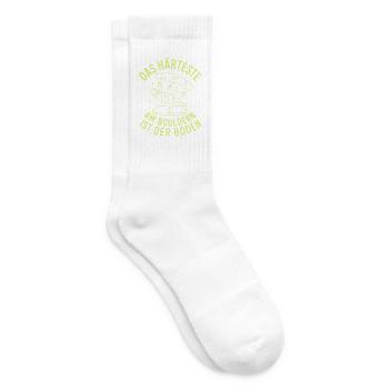 Härteste am Bouldern ist der Boden - Tennissocken - Weiß - Rechts