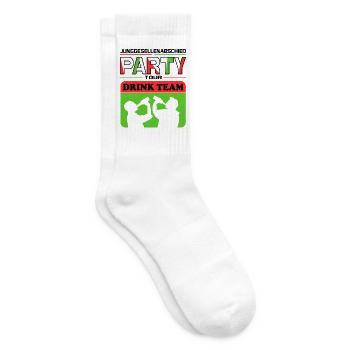 Junggesellenabschied Drink Team Saufen Bier Suff - Tennissocken - Weiß - Rechts