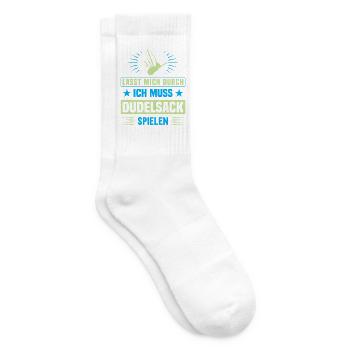 Dudelsackspieler Dudelsack Männer Geschenk - Tennissocken - Weiß - Rechts