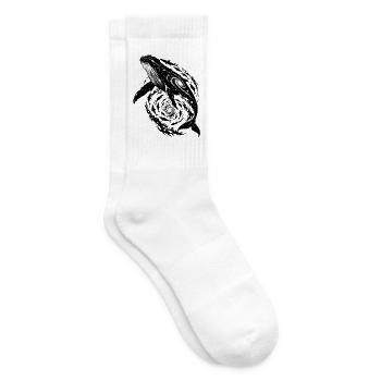 Kosmische Wale Galaxie Print - Tennissocken - Weiß - Rechts