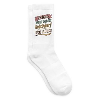Früher war alles leichter ich auch lustige Sprüche - Tennissocken - Weiß - Rechts