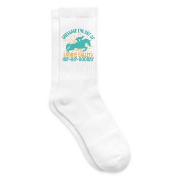 Hobby Horse Rider Dressage Ballet English Riding - Tennissocken - Weiß - Rechts