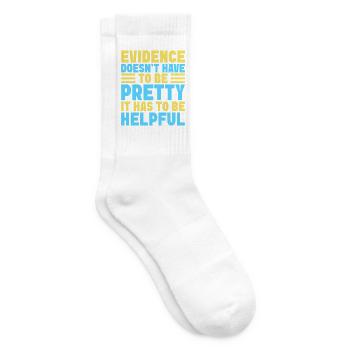 Forensic Science Major Evidence Doesn´t Be Pretty - Tennissocken - Weiß - Rechts