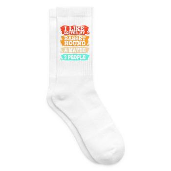 Basset Hound - Tennissocken - Weiß - Rechts