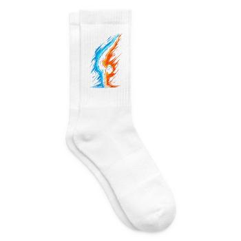 Turnerin Gymnastik Damen Kinder Turnen Mädchen - Tennissocken - Weiß - Rechts
