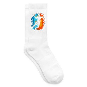 Handballspieler Handballer Kinder Jungen Handball  - Tennissocken - Weiß - Rechts