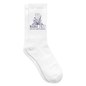 Werdende Mama 2027 Neues Kapitel beginnt - Tennissocken - Weiß - Rechts