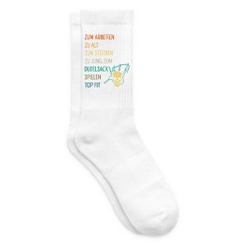 Dudelsackspieler Dudelsack Männer Geschenk - Tennissocken - Weiß - Rechts
