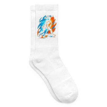 Hockey Floorball Damen Mädchen Kinder Feldhockey - Tennissocken - Weiß - Rechts